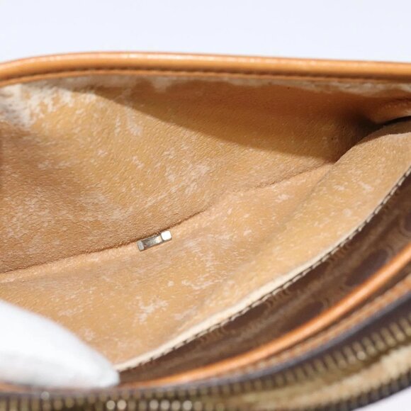 CELINE Macadam Canvas Shoulder Bag PVC Leather Brown Gold Auth - Picture 13 of 16